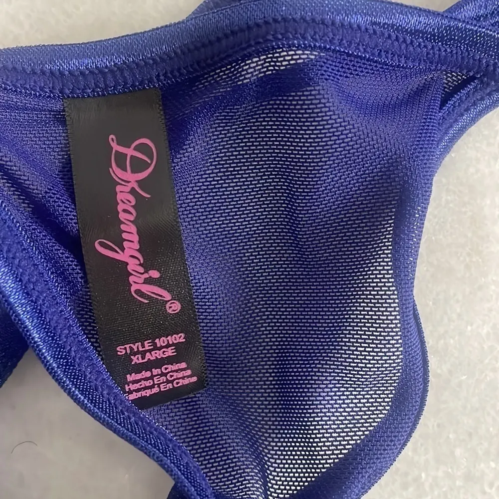 Dreamgirl lingerie set Rayon Midnight Blue intimate NEW Sz XL - Image 4
