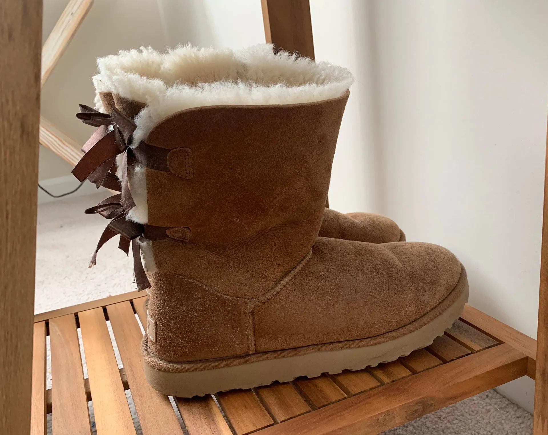 UGG Chestnut Brown Bailey Bow II Boot - Image 8