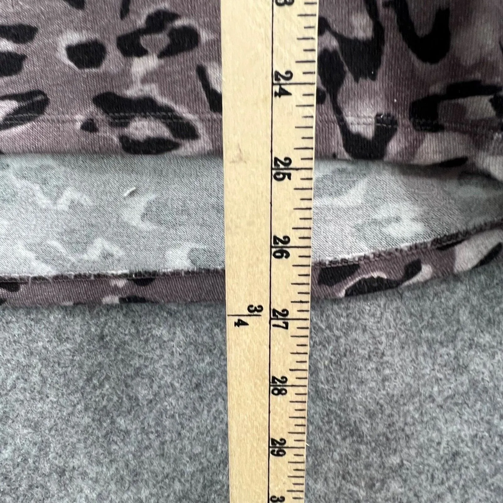 Chicos Top Womens XL Black Mauve Ombre Animal Print Blouse 3/4 Sleeve Stretch - Image 8