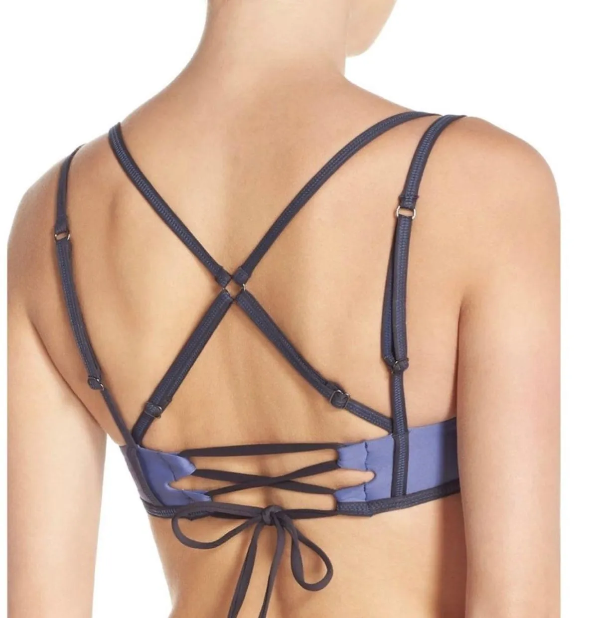 Colorblock Reversible Bikini Top Size M - Image 2