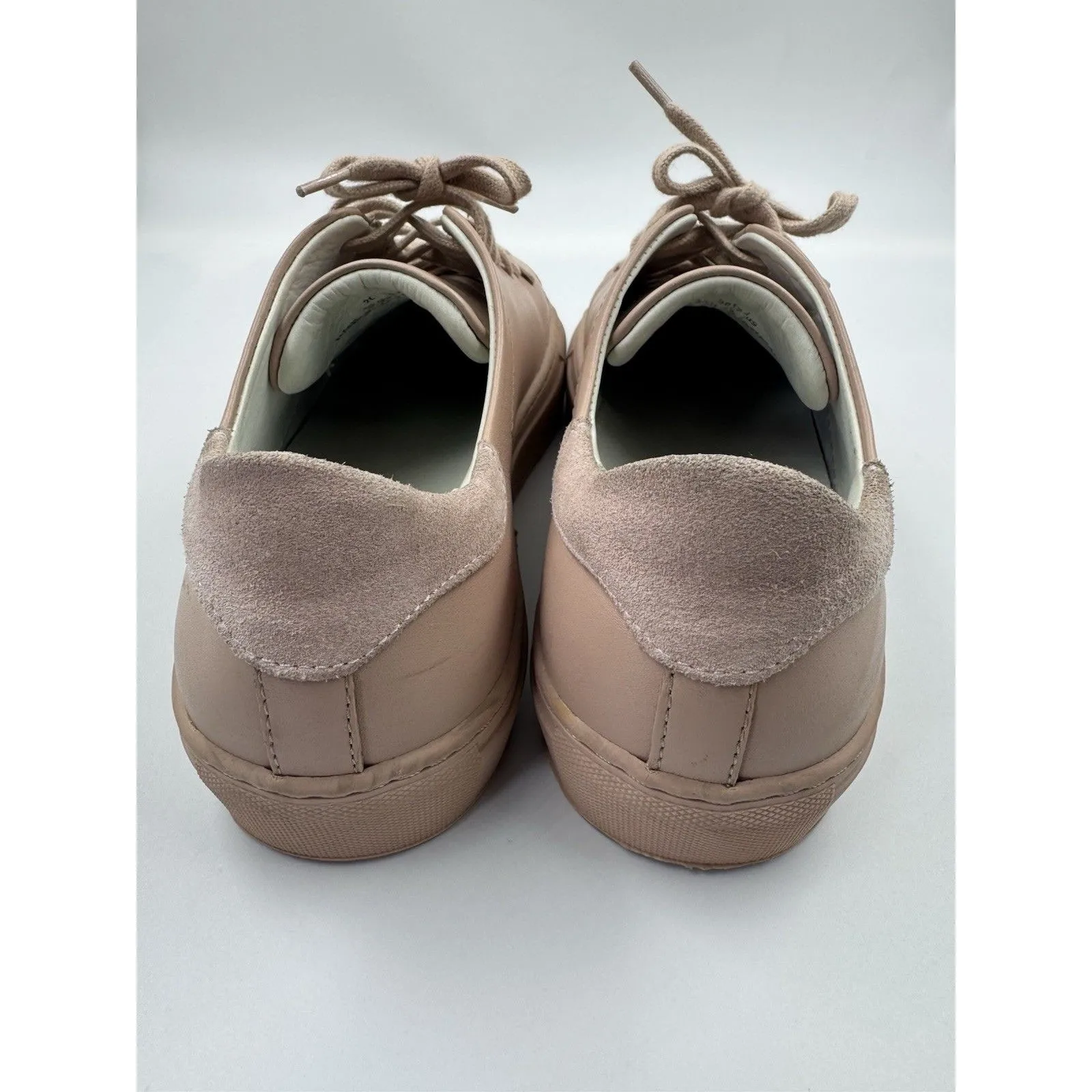 AXEL ARIGATO Leather Sneaker Shoes Size 7.5 Pale Nude Pink Trainers 98174 - Image 7