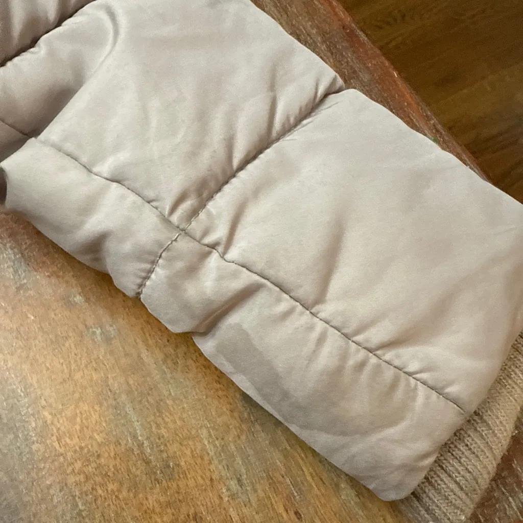 Abercrombie & Fitch Beige Puffer Jacket XS Womens Cozy Winter Plush - Image 15