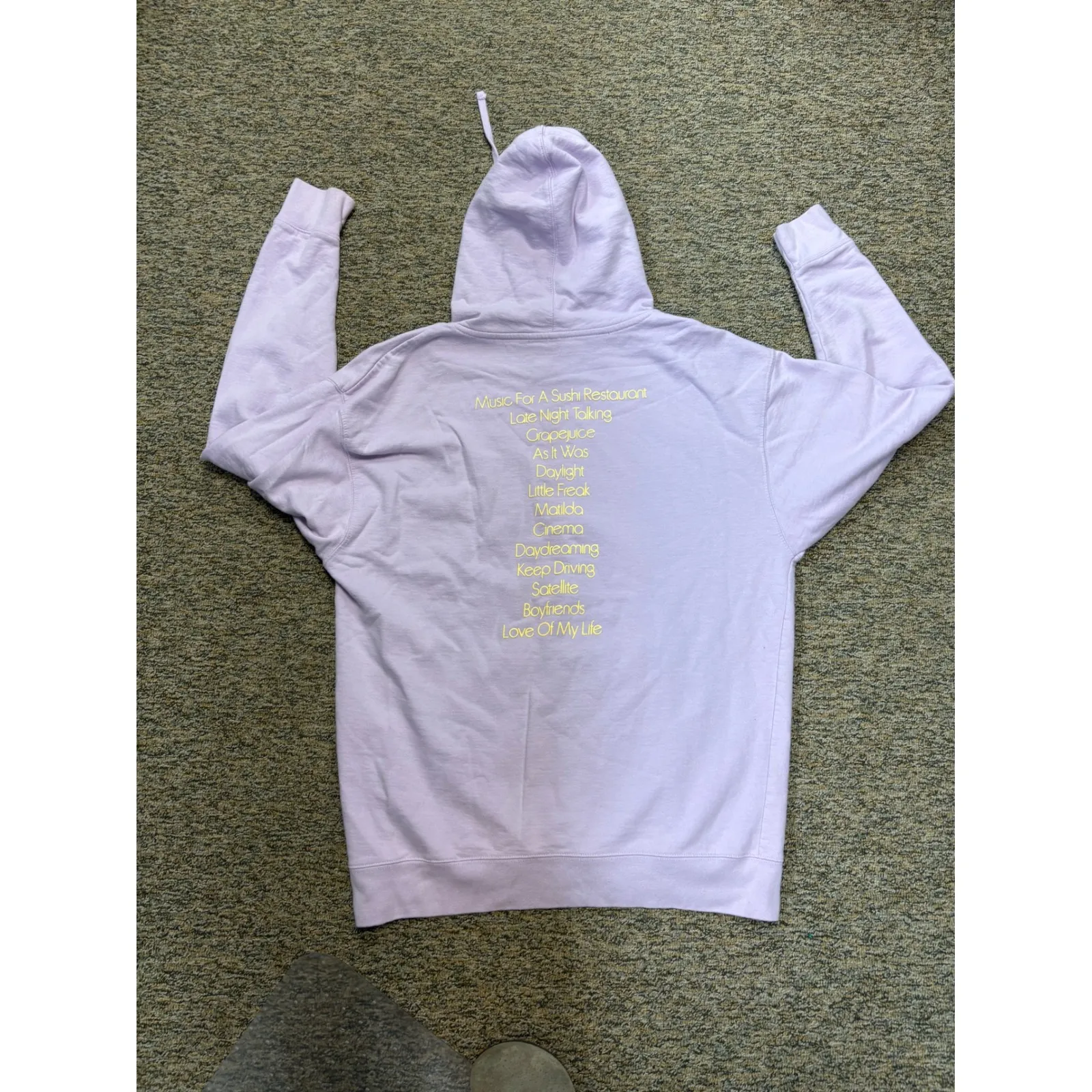 Harry Styles Love Of My Life Hoodie Lilac Graphic Tour Sweatshirt XL - Image 6