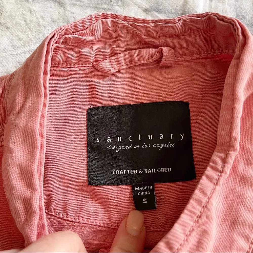 Sanctuary coral snapfront lyocell jacket Small - Image 2