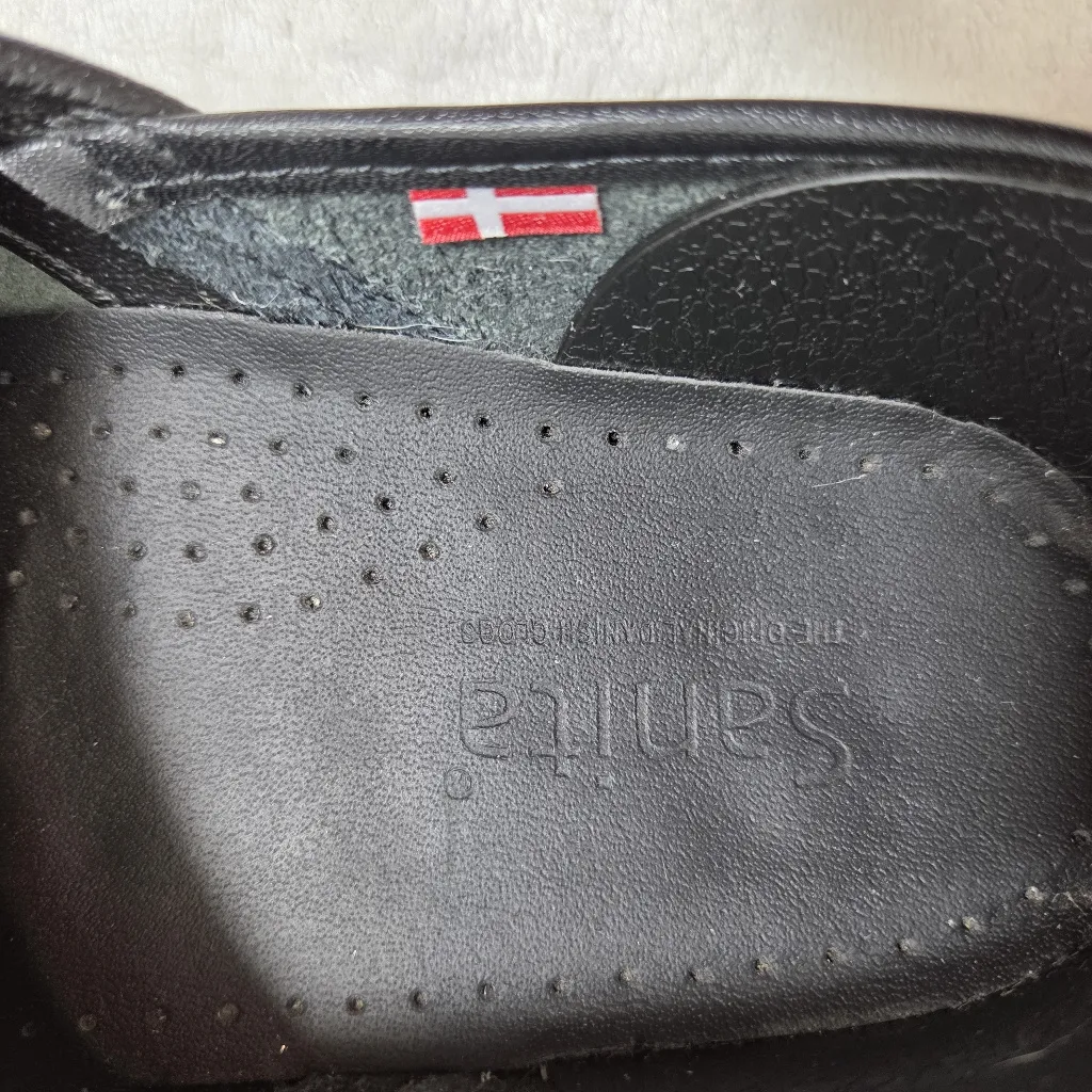 Sanita Aurora‎ Professional Danish Clogs Shoes Black Blue Nurse Size EU 39 US 8 - Image 9