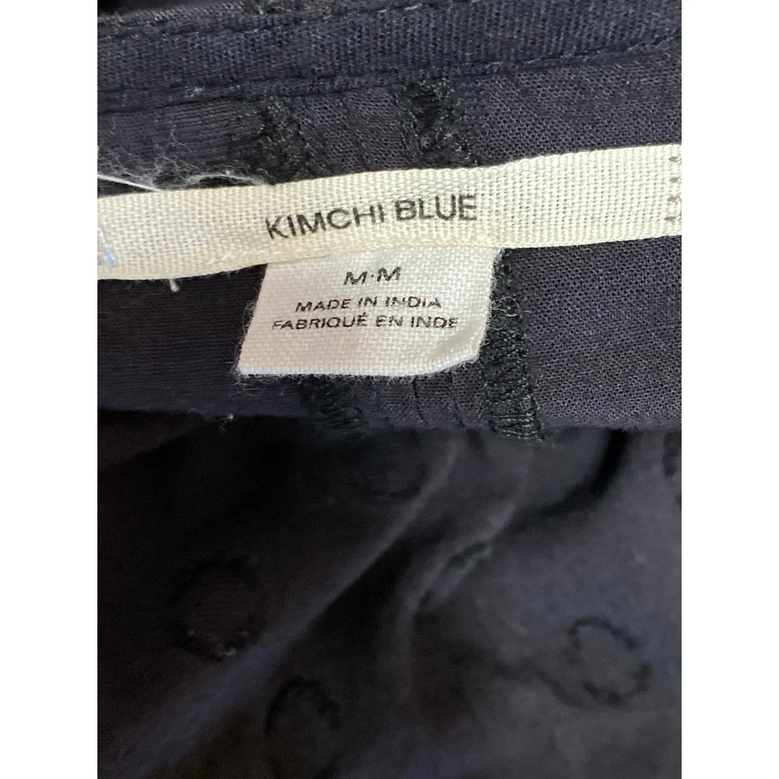 Urban Outfitters Kimchi Blue Gray Embroidered Polka Dots A Line Mini Dress Sz M - Image 3