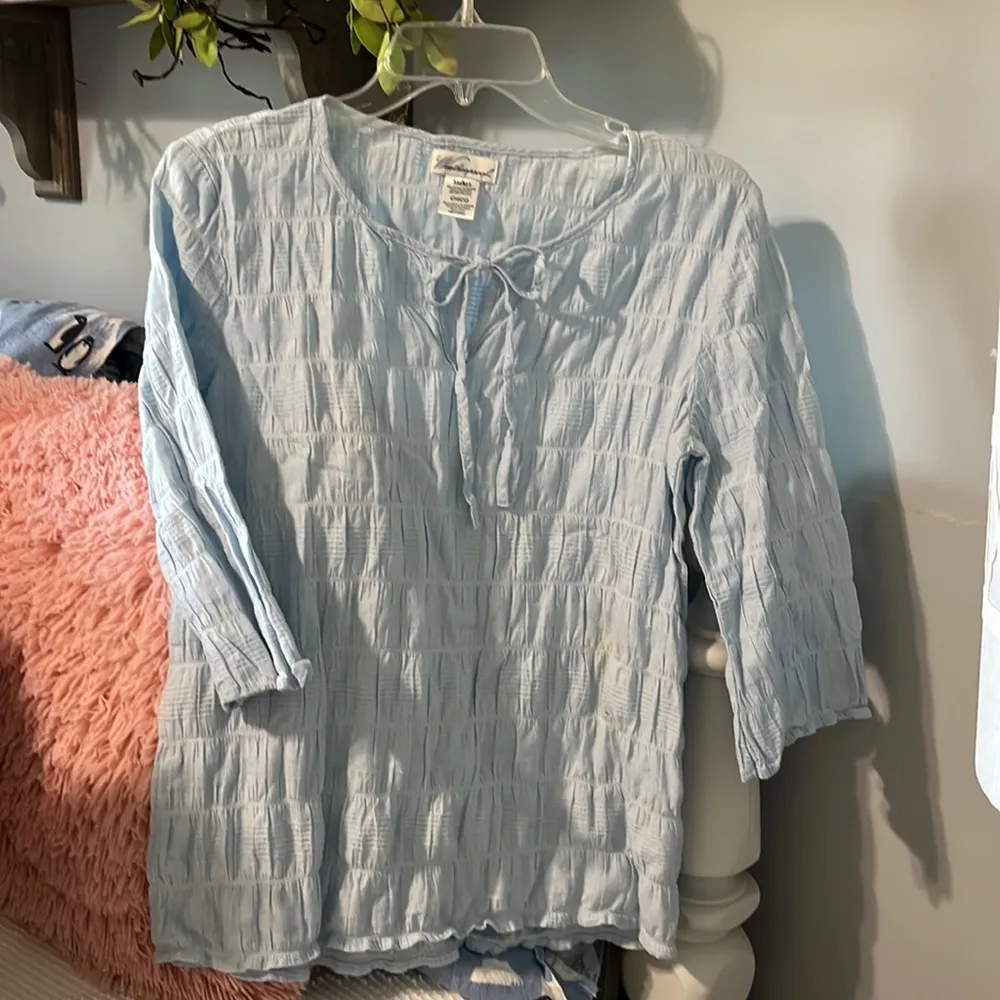 Weatherproof baby blue top womens Small shirt Comfy Lightweight - Image 6