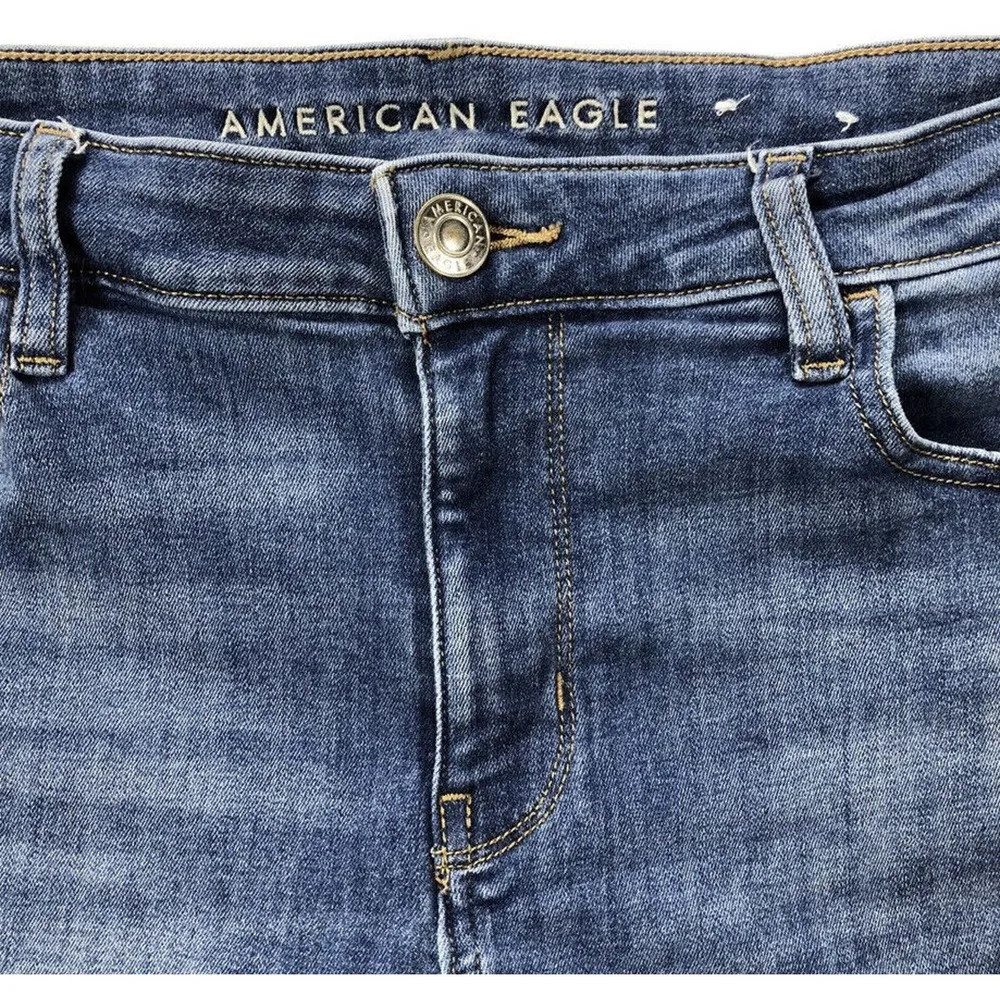 American Eagle Next Level Stretch Jegging Size 14 Long Blue Denim Jeans - Image 5