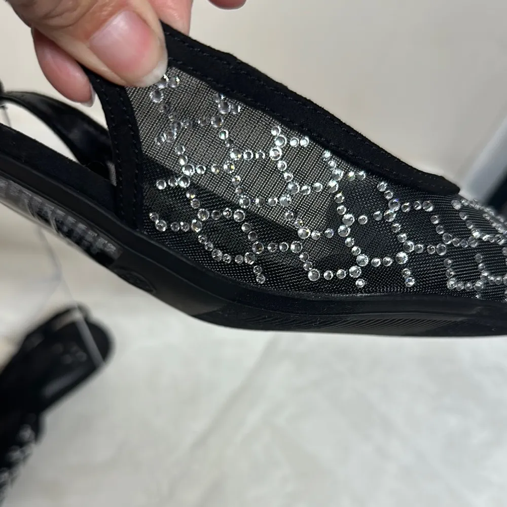 A New Day Black and White Geometric Heels Slingback - Image 7