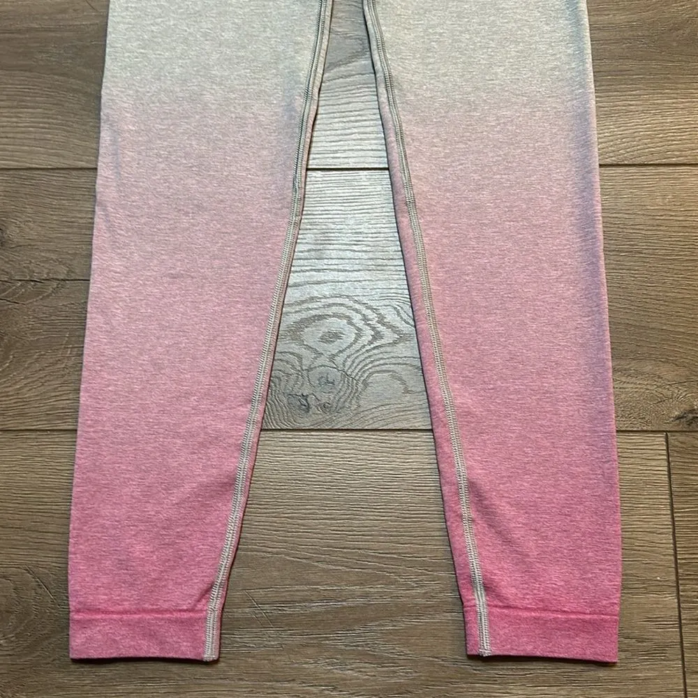Gymshark Adapt Ombre Seamless High Rise Gray And Pink‎ Leggings Size Medium - Image 4