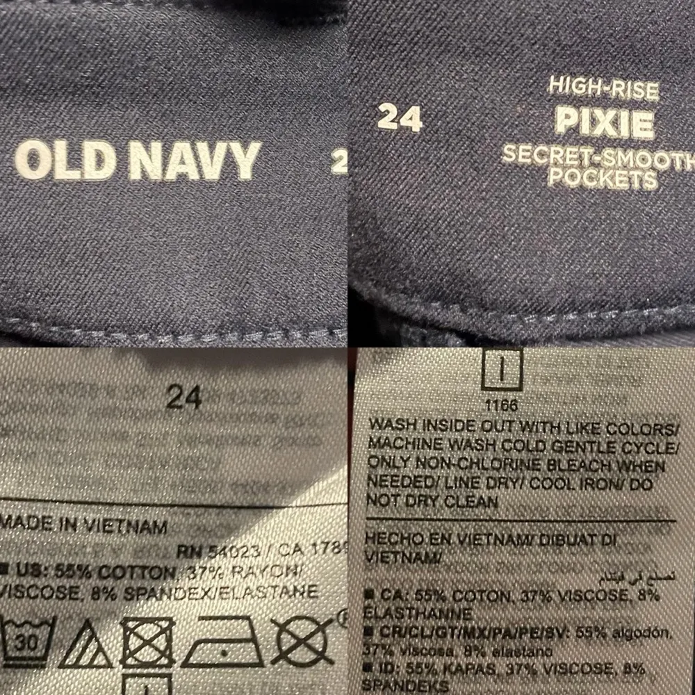 Old Navy Womens Shorts Navy Blue High Rise Pixie Stretch Classic Plus Size 24 - Image 8