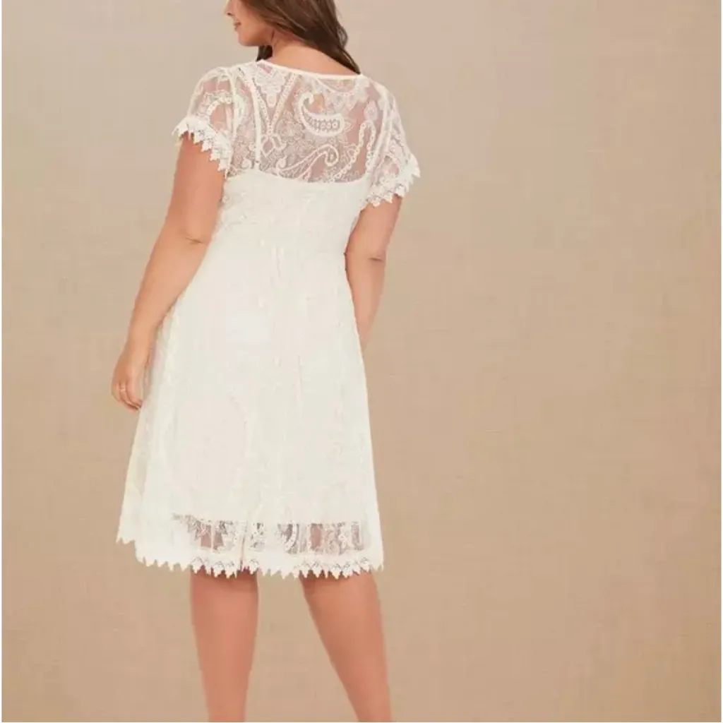 Torrid Mini Lace Button-Front Shirt Dress - Size 3 - Image 13