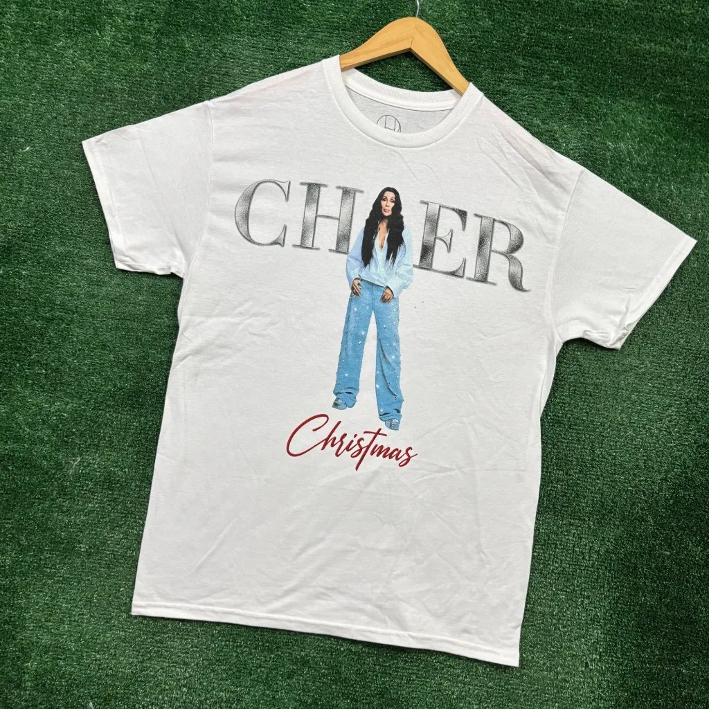 Cher Christmas Album Poster T-Shirt Size Medium - Image 3