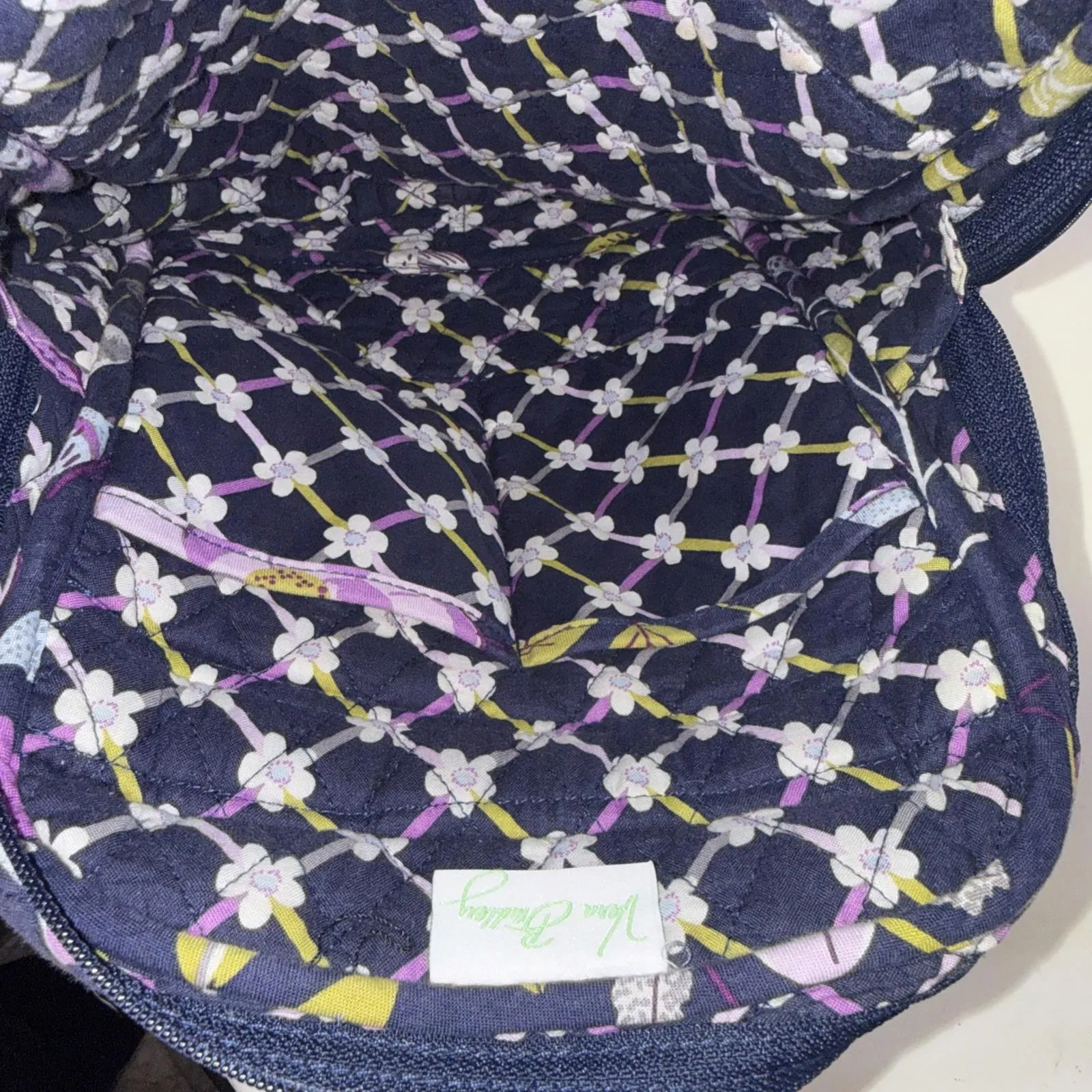 Vera Bradley Blu Floral Nightingale Preppy Y2K Quilted Mini Backpack-Style Purse - Image 6