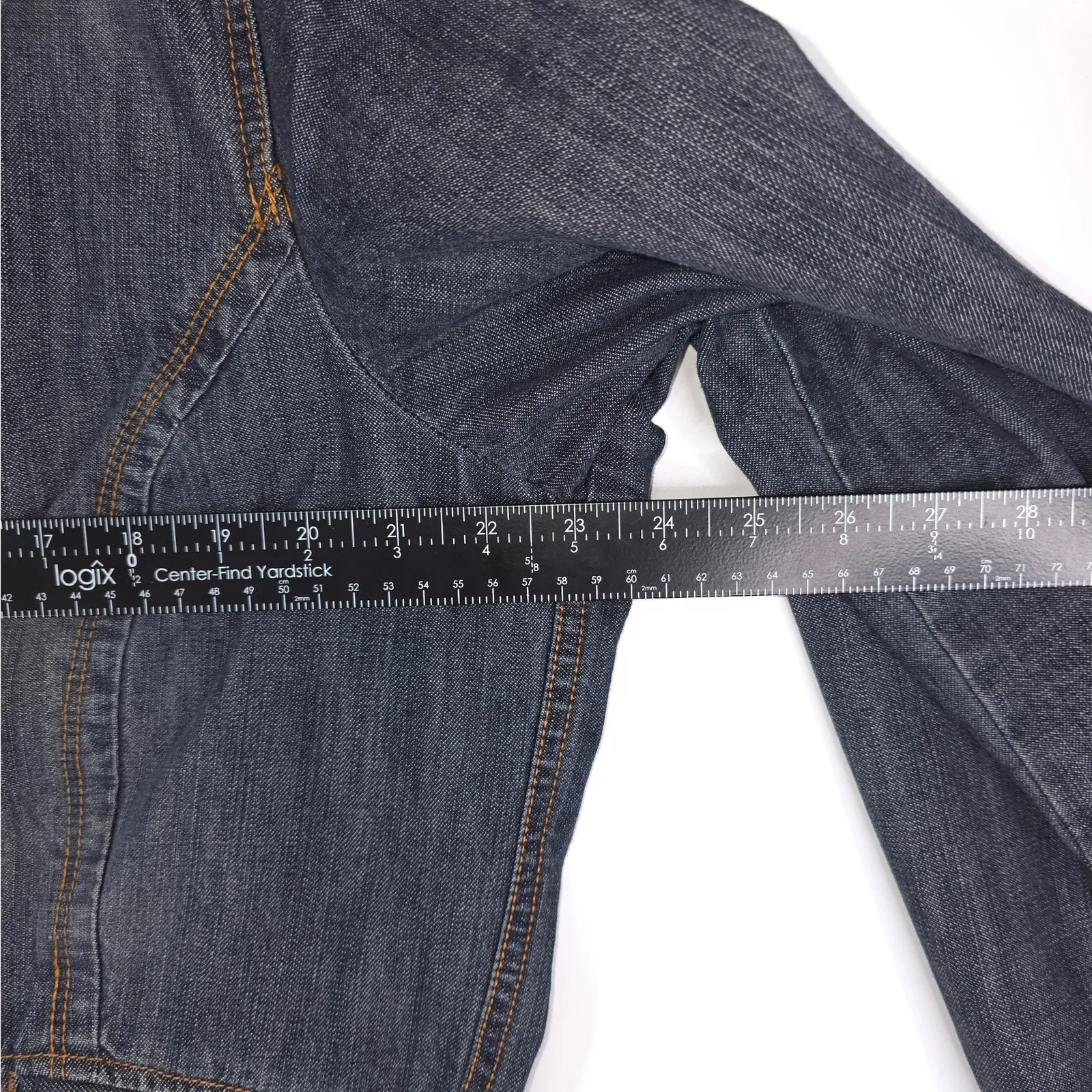 Vtg Riders Copper Collection Blazer Jacket Womens XL Embroidered Denim Jean Blue - Image 5