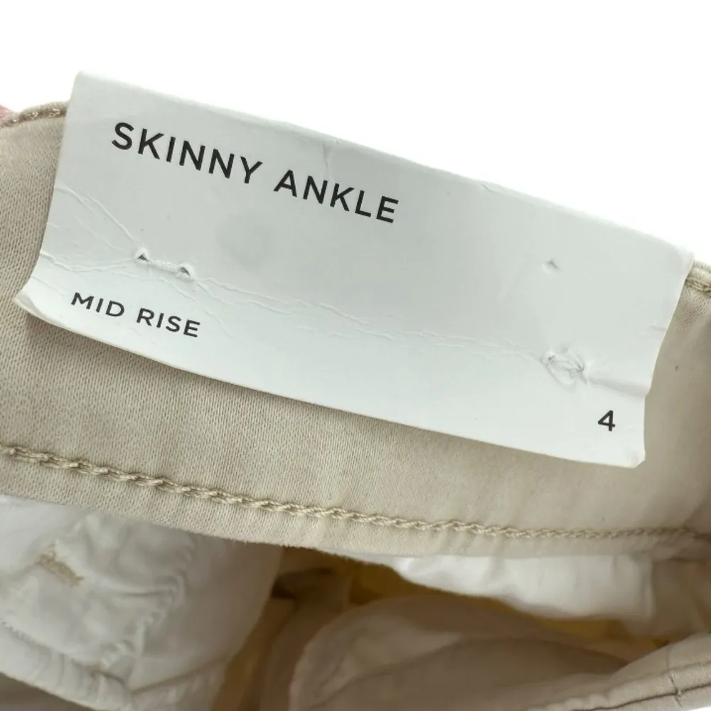 NWT LOFT Women’s 2023 Mid Rise Skinny Ankle Pants Light‎ Khaki Size 4 Preppy - Image 6