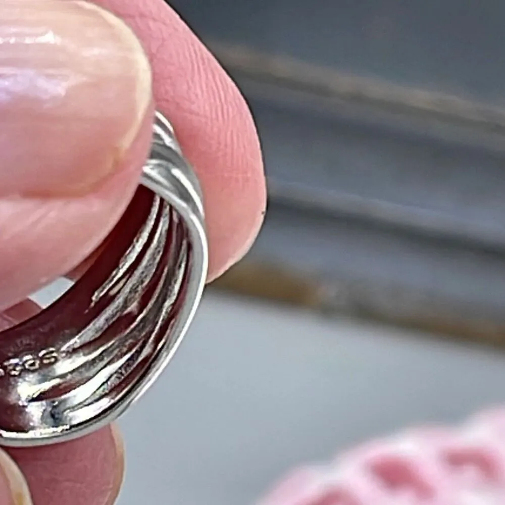 Sterling silver layered chunky ring size 8.5 - Image 5