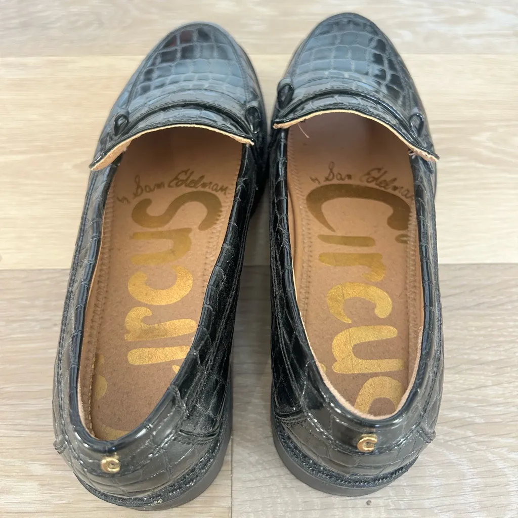 Circus by Sam Edelman Black Croc Platform Loafers – Size 9 - Image 4