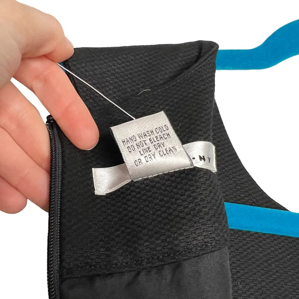 NWT WD.NY Brown Black Leaf Scroll Print Embellished Neckline Sheath Dress - Image 3