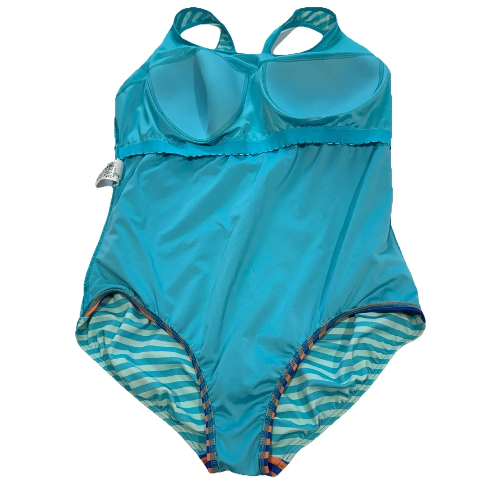 Lands End Colorful Striped Tugless Low Leg Soft Cup One Piece Swimsuit Size 20W - Image 5
