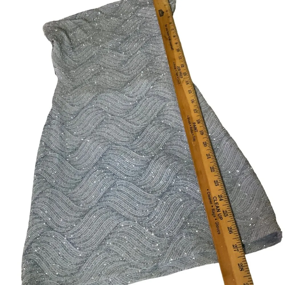 Windsor Light Blue Sparkly Spaghetti Strap Bodycon Dress S lined open back - Image 4