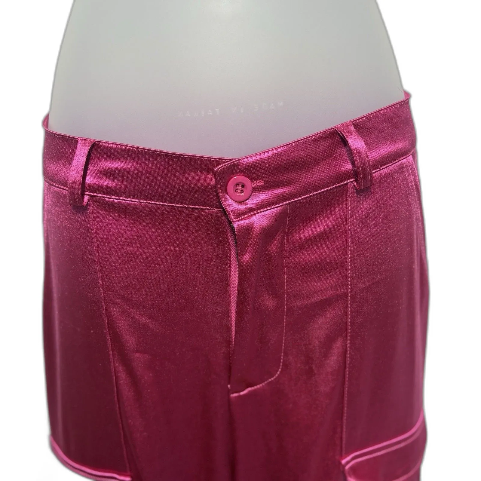 Shiny Pink Cargo Pants - Image 2