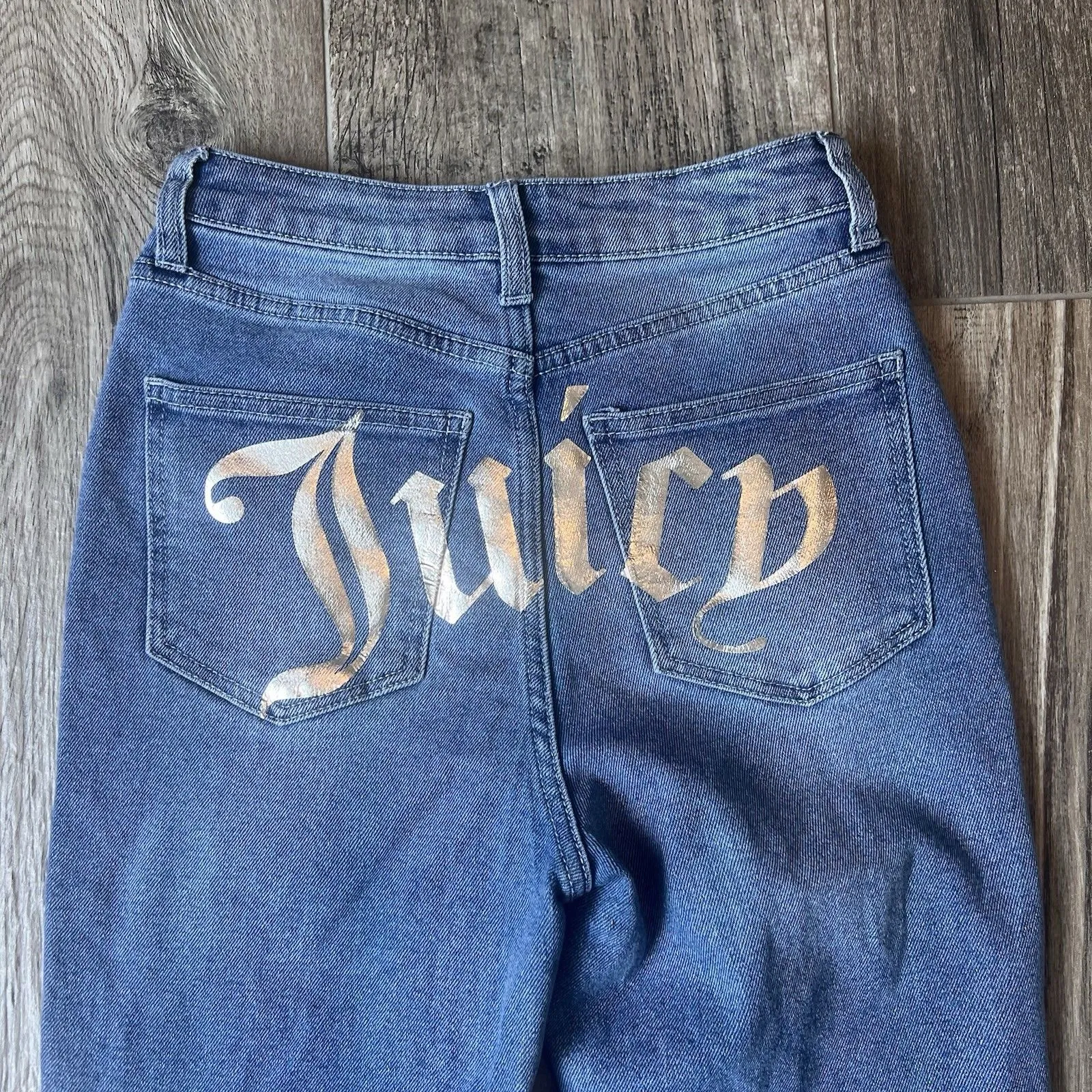 Juicy Couture Womens Lunita Bootcut Jeans Medium Wash Juicy coquette Sz 4 #B - Image 4