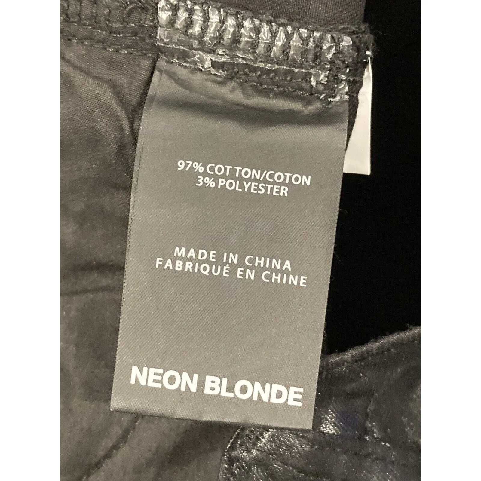 Free People Neon Blonde Pants Womens 31 Black Blondie Mid Rise Faux Leather New - Image 6