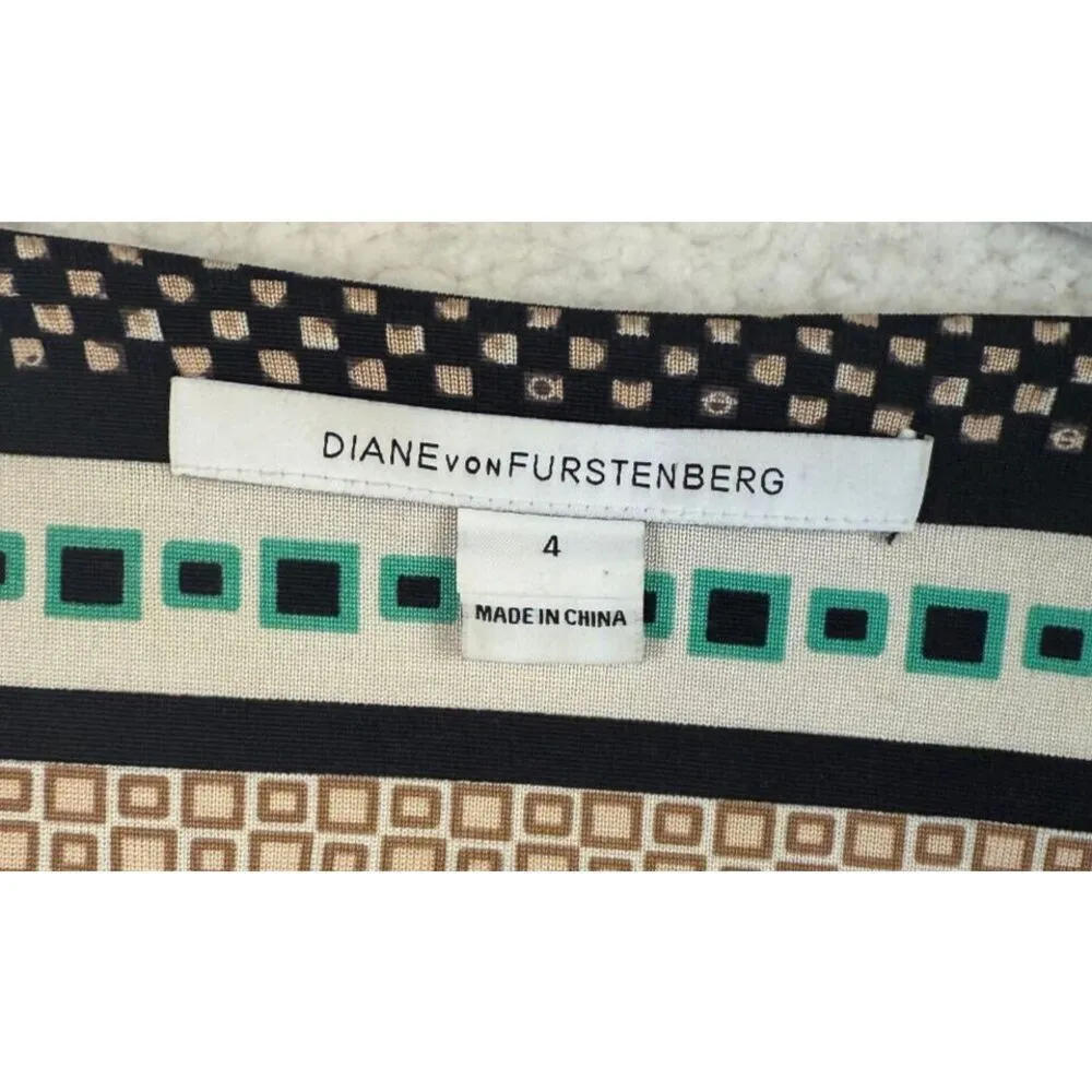 DIANE VON FURSTENBERG Rose Silk Jersey Dress Women’s Size‎ 4 - Image 6