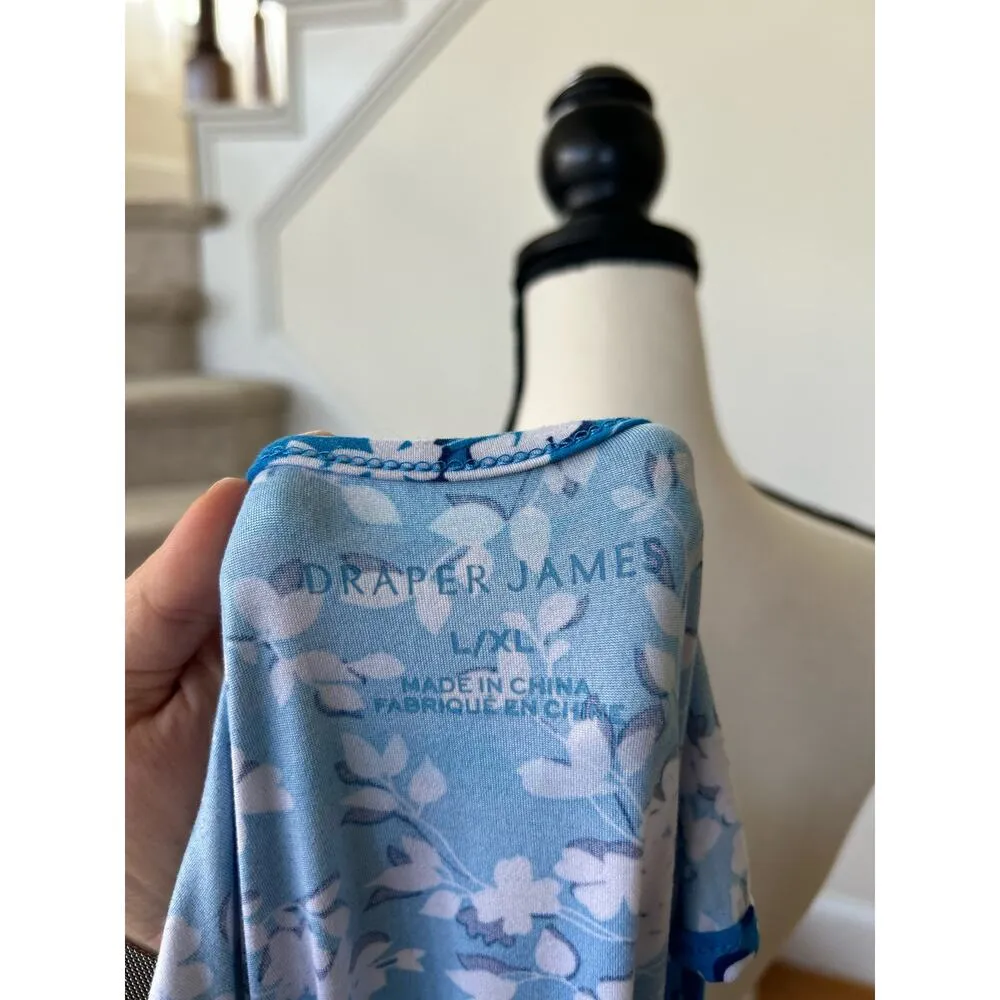 Draper James Blue & White Floral Sleeveless Dress - Image 4