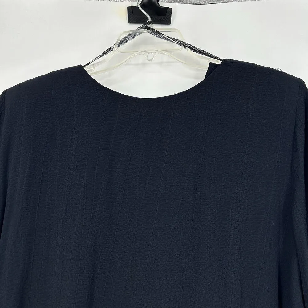 NEW Vintage More Jazz Black Maxi Dress Layered Witchy Crinkle Lagenlook Size 20 - Image 8