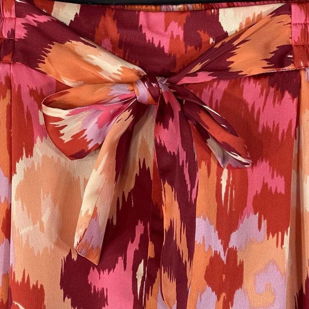 Bar III Small Shorts Ikat High-Rise Elastic Waist Lightweight Tie Front Multi - Image 3