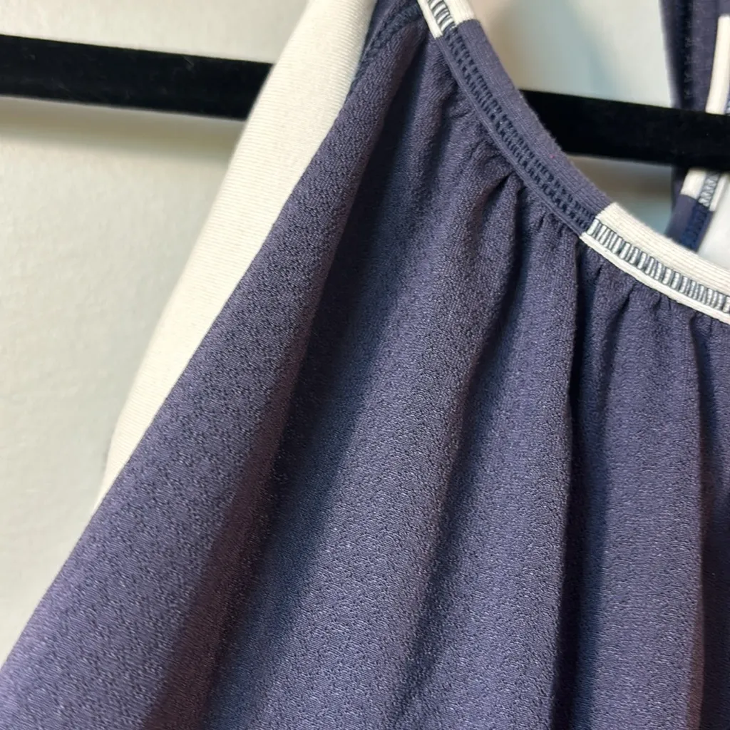 Lululemon No Limits Yoga tank in size 4. Navy/white Nautical Athleisure Sporty - Image 4