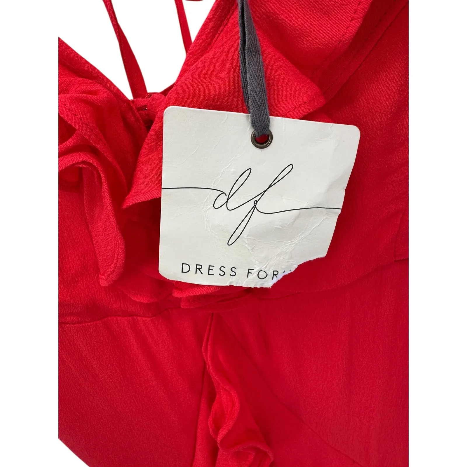 NWT Dress Forum‎ Los Angeles Red Ruffle Mini Dress Party Cocktail Size M - Image 6