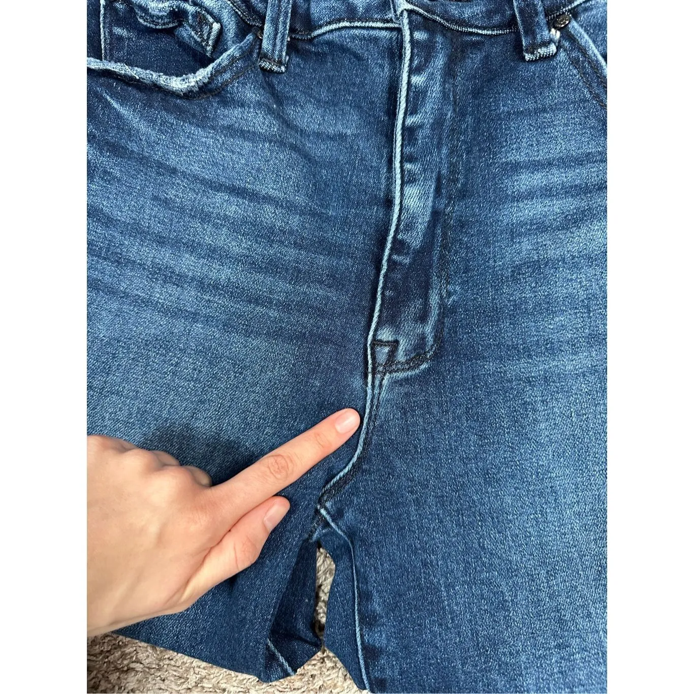 petra 153 jeans high rise straight leg ankle crop length denim women’s 9/28 Blue - Image 13