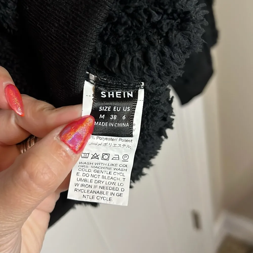 Patterned Fleece Hooded Pullover Sweatshirt - Image 7