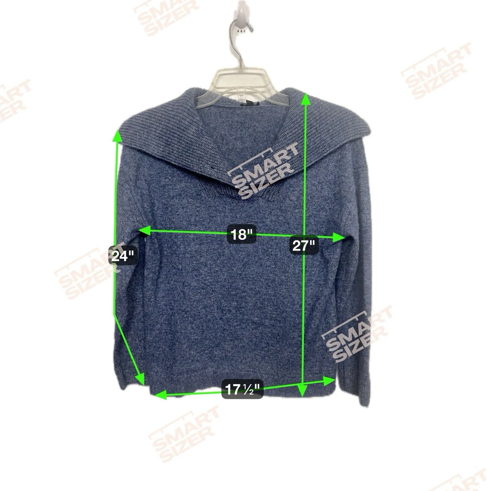 Talbots M Blue Shawl Collar Knit Sweater Button Detail - Image 6