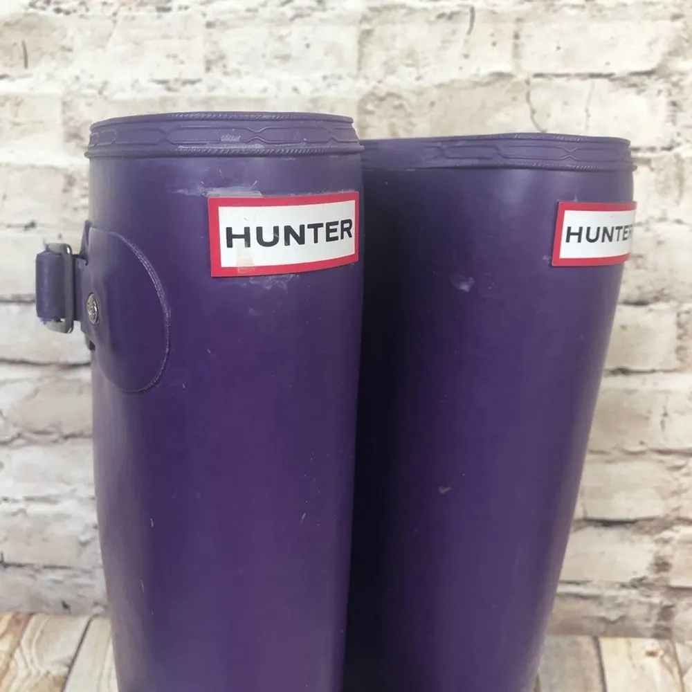 Hunter Purple Tall Rain Boots *FLAWED - Image 2