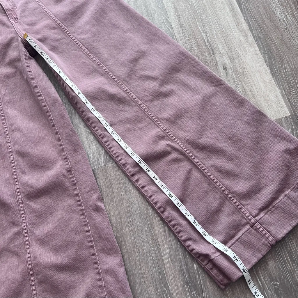 Ag Adriano Goldschmidt Jenna high rise wide leg jeans in sulfur‎ dusty Mauve - Image 4