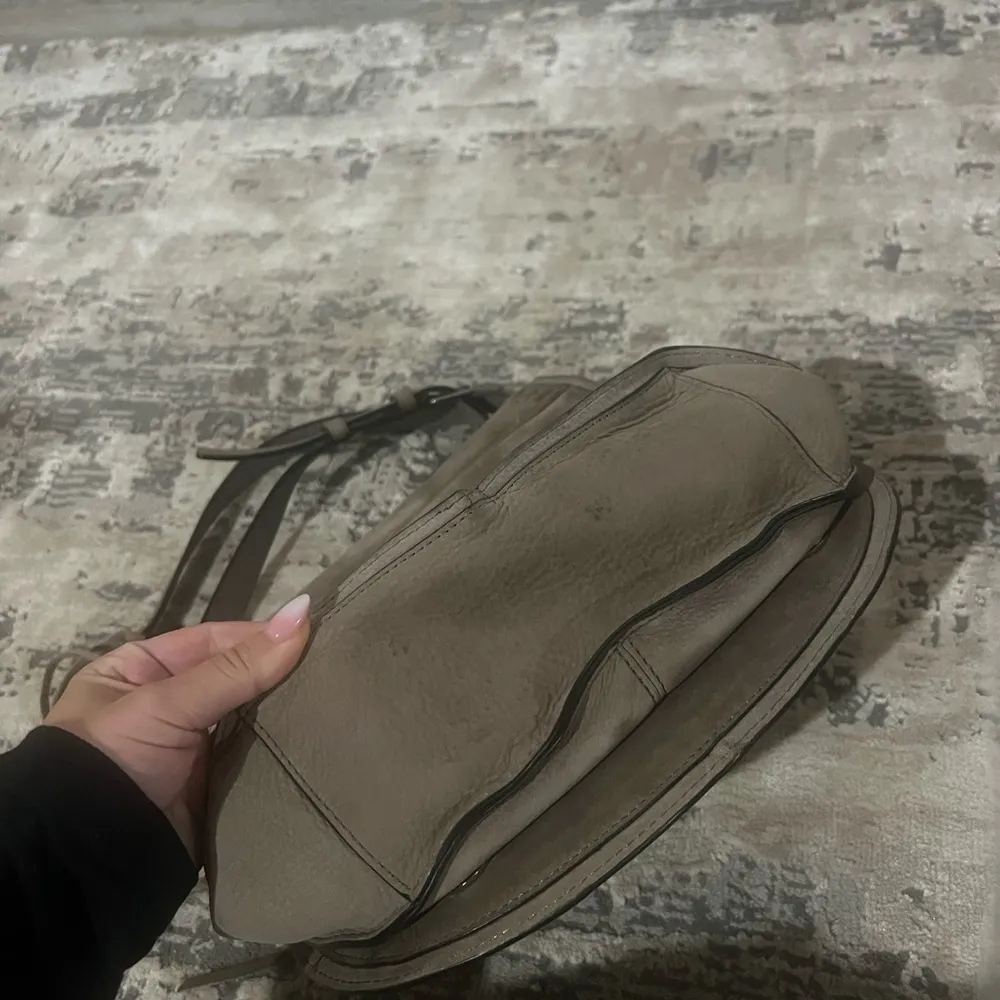 Rebecca Minkoff Green Suede Vanity Crossbody Saddle Bag - Image 5