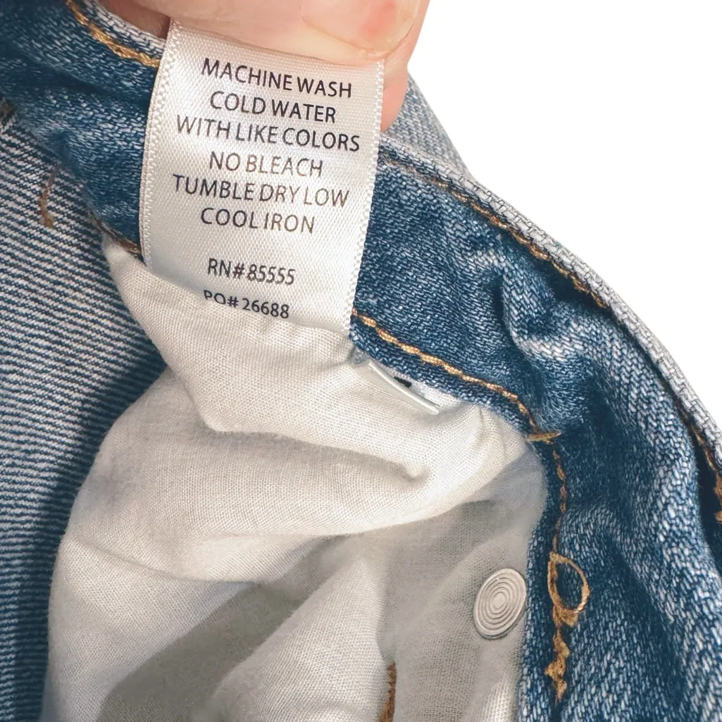 PISTOLA PRESLEY DISTRESSED HIGH WAISTED STRAIGHT LEG LIGHT WASH JEANS SZ 27/4 - Image 8