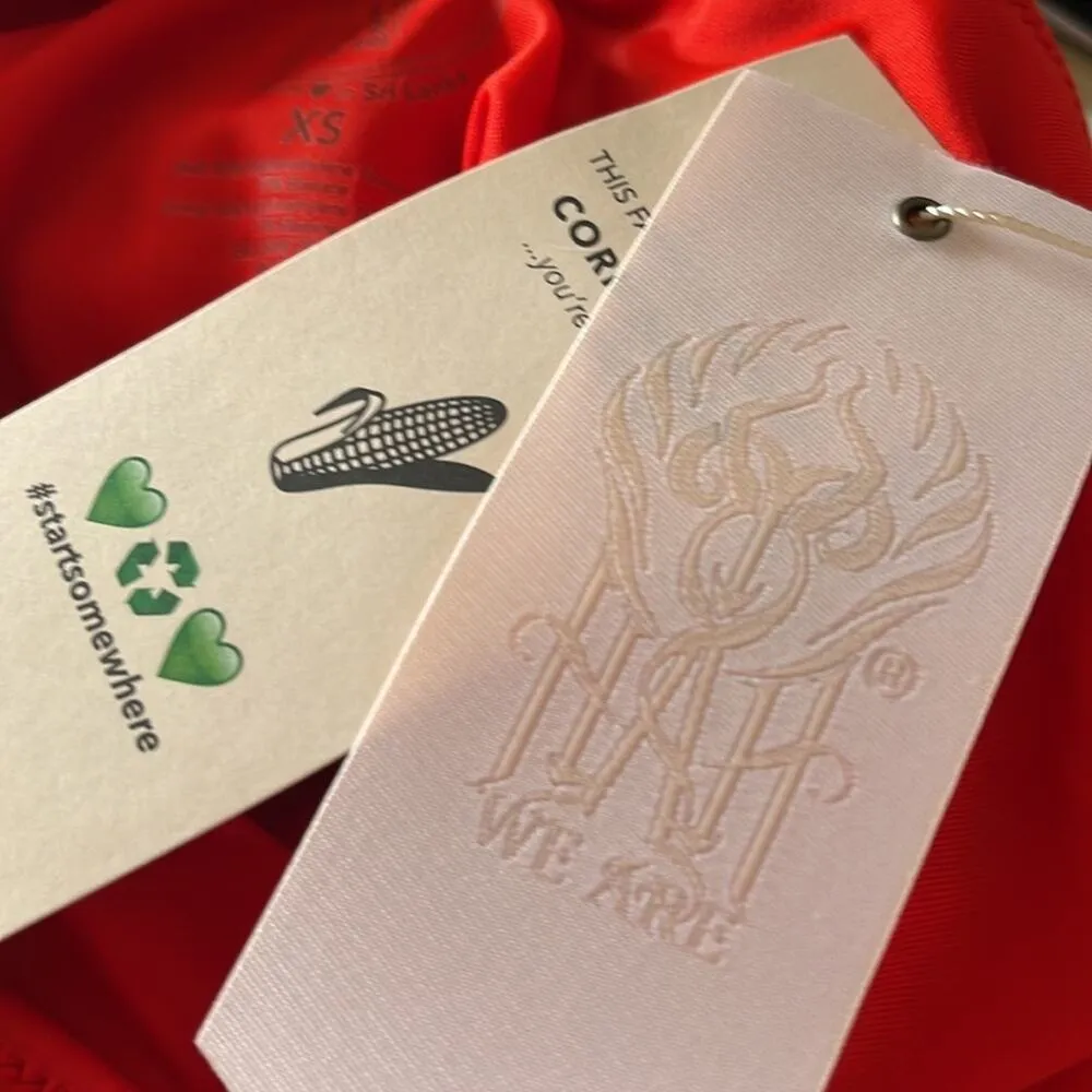 We are HAH Size XS New It Suits U Convertible 1 Piece Dress Swimsuit Orange NWT - Image 9