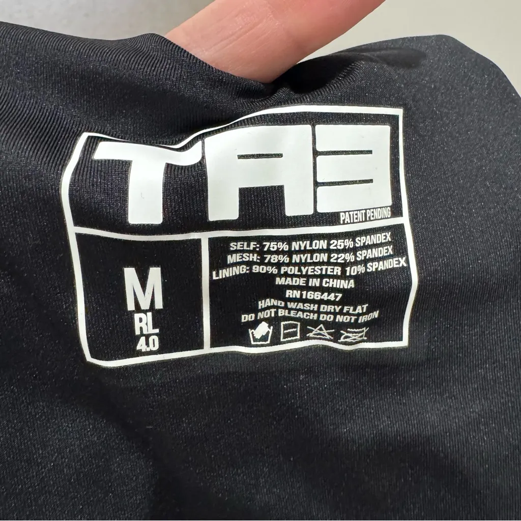 TA3 Size Medium Squarey High Cut Once Piece in Black - Image 5