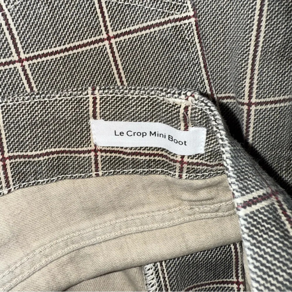 Frame Denim Le Crop Mini Boot Plaid Pants Black Size 24 - Image 4