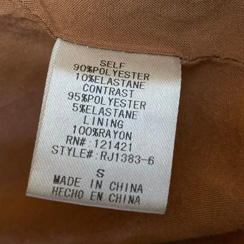 Ellison Women's Brown Faux Suede Full Zip Long Sleeve Bomber Coat Jacket Size S - Image 4