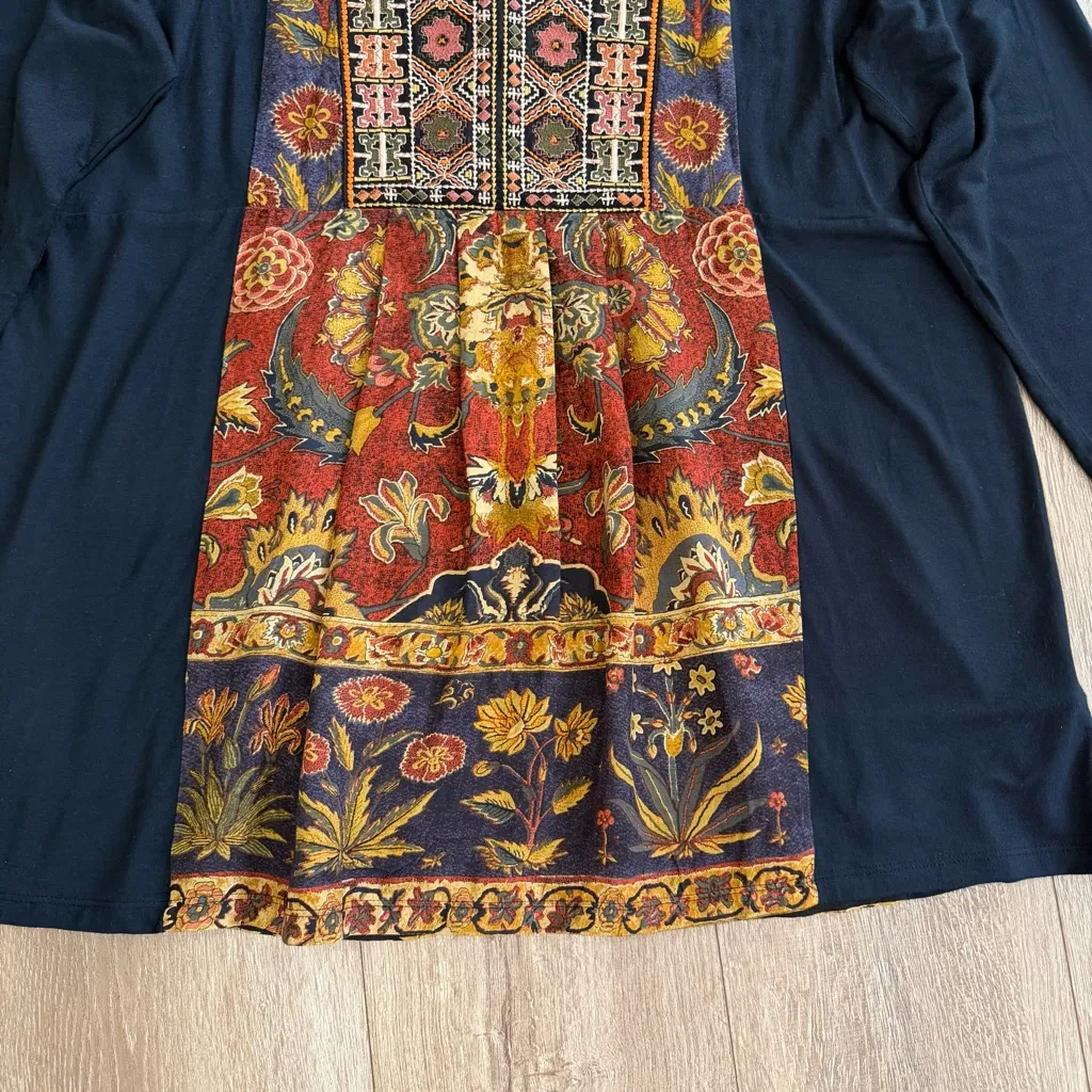 Soft Surroundings Desert Mirage Embroidered Tunic Top Casual Boho Style Size 1X - Image 5