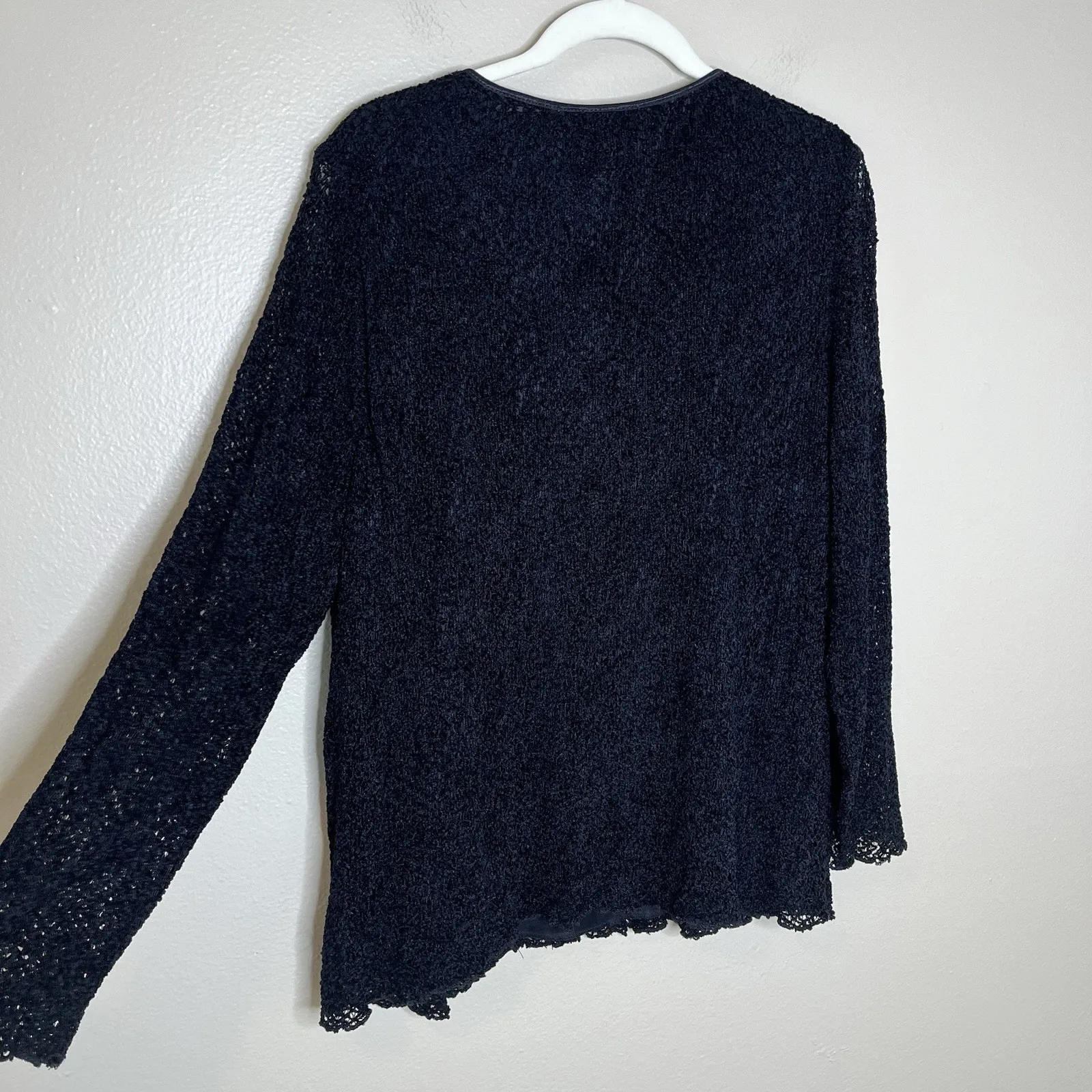 Women's Y2K Top Open Loose Weave Sweater Witchy Whimsigoth BIYAYCDA Tie Set 2x Black Size XXL - Image 5