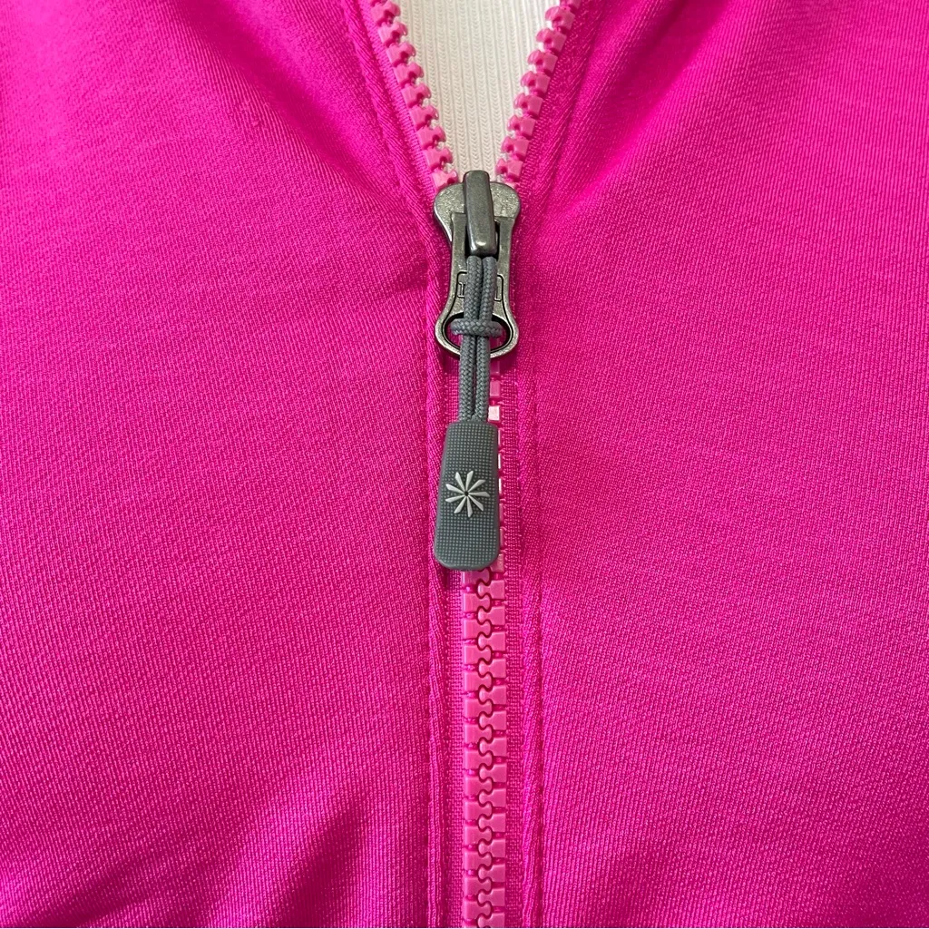 Athleta Neon Pink Circuit Rushed Full Zip Hoodie Jacket XS - Image 7