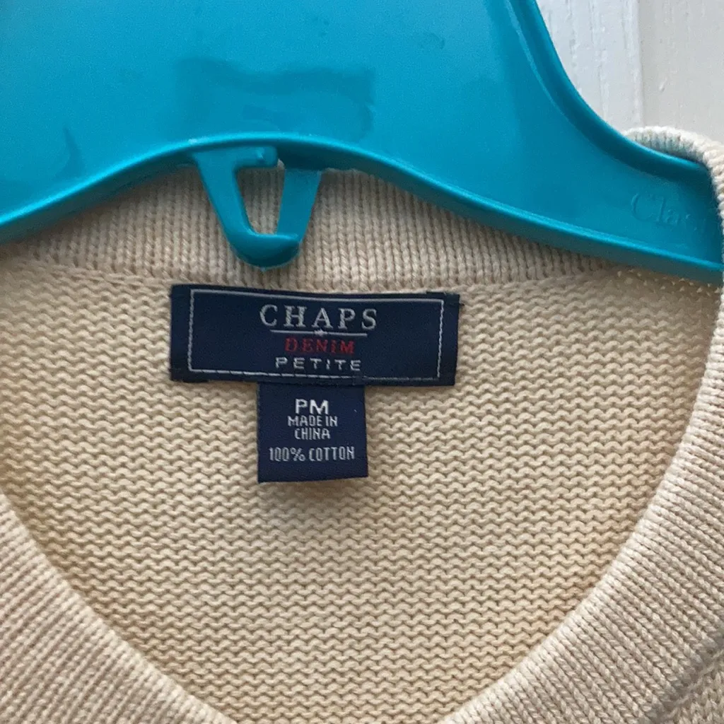 FINAL MARKDOWN Chaps cotton cardigan petite medium - Image 2