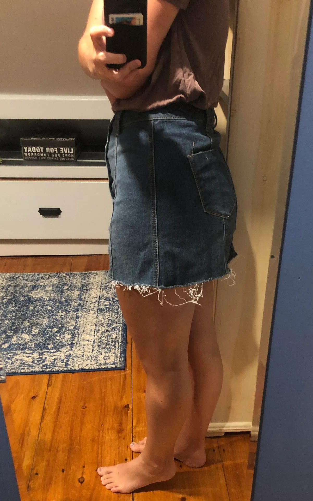 Jean Skirt Blue Size L - Image 2